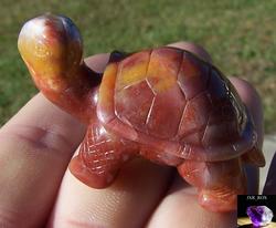 This turtle was carved out of Paint Rock Agate from Alabama