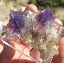 Amethyst crystal cluster from the Fat Jack Mine in Crown King, Arizona.